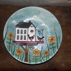 Warren Kimble 2000 "Birdhouse" Sakura LARGE BOWL